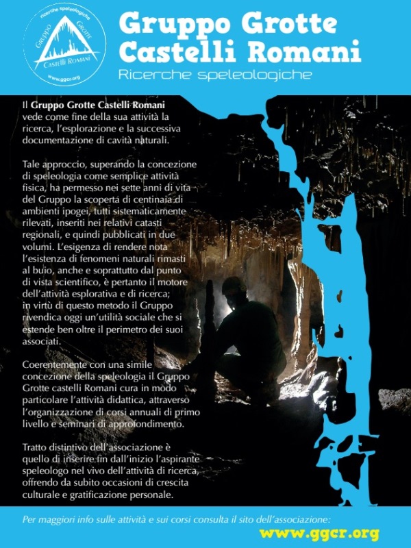 Gruppo Grotte Castelli Romani volantino 2014