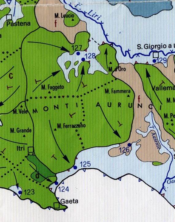 Carta idro geologica dei Monti Aurunci