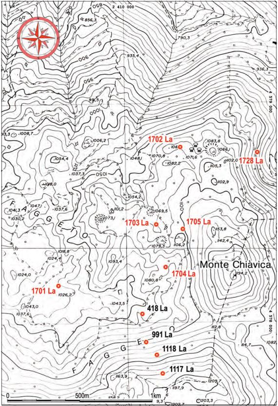 Mappa del Monte Chiavica