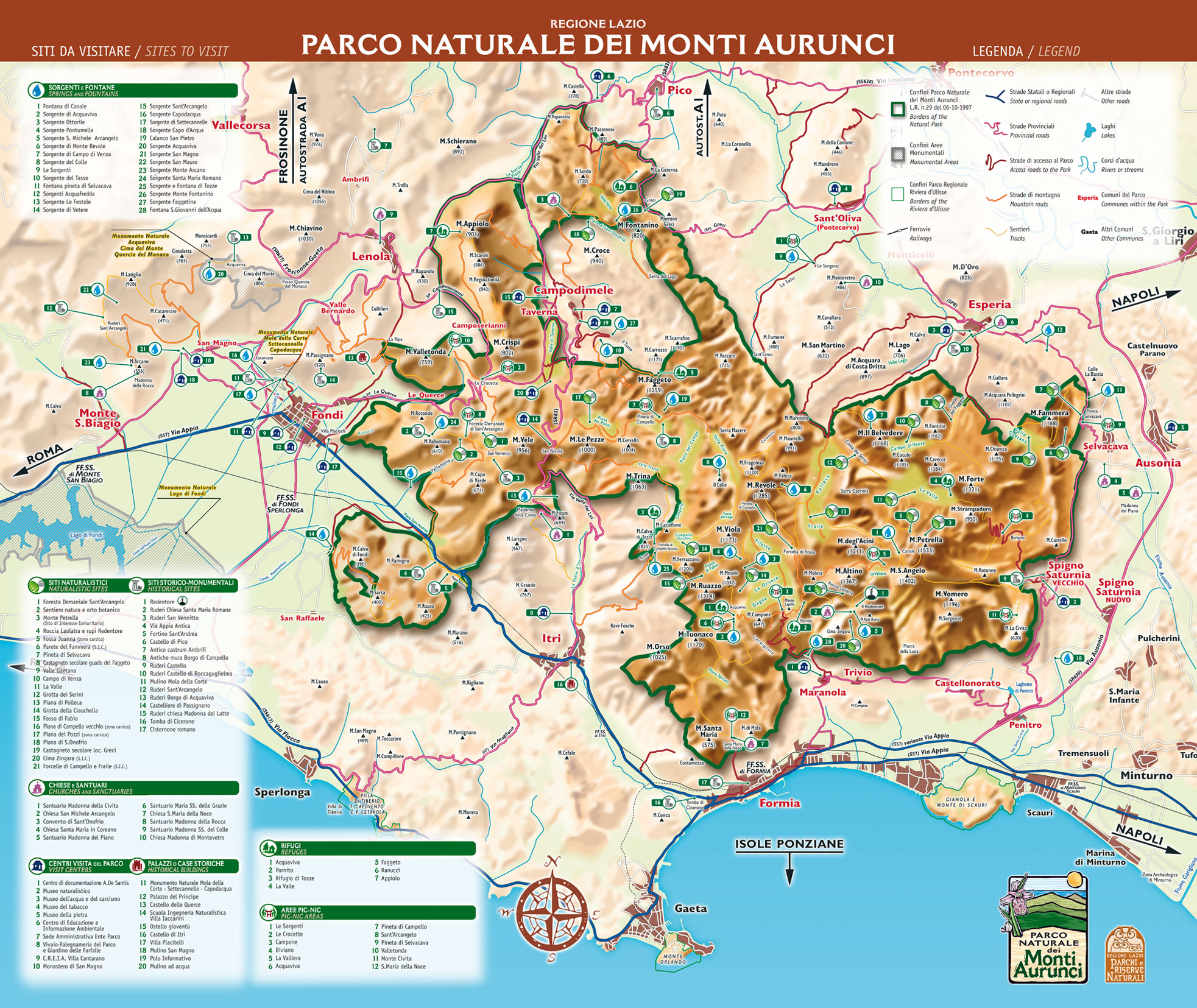 Carta del Parco dei Monti Aurunci