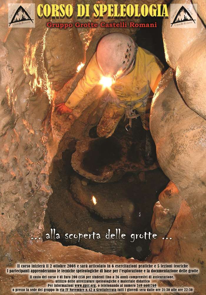 Corso di speleologia Gruppo Grotte Castelli Romani 2008