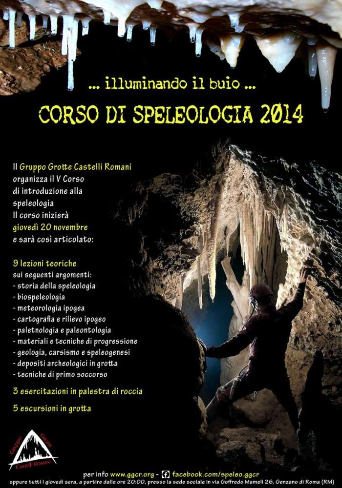 Corso di speleologia Gruppo Grotte Castelli Romani 2014